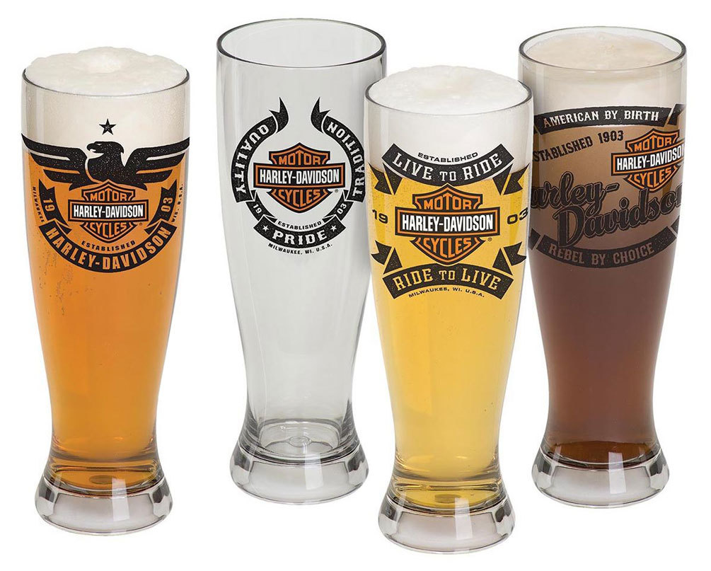 Harley-Davidson® Bar & Shield Acrylic Pilsner Glasses Set, 22 oz. HDL-18775